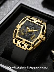 Reloj de cuarzo multifunción con forma de barril transparente y correa de silicona para hombre GUESS GW0203G1 - Unitalla - Ver 3