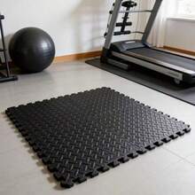 [20pcs Soft EVA Fitness Mats] 20pcs Black EVA Interlocking Fitness Mats - Soft, Non-Slip, Waterproof, Suitable For Home Gym, Training And Body Shaping - Multicolor - View 9