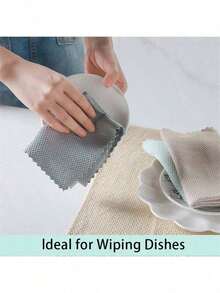 10/5/2/1pc Reusable Magic Cleaning Cloth, Effectively Cleans Kitchen, Mirrors, Glass, Tableware, Screens And Car Windows, Convenient For Long-Term Cleaning, Essential Cleaning Supplies And Tools, Random Color - / - View 3
