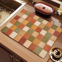1pc Colorful Plaid Printed Pattern, 2D Printed Flat Stove Protector Mat, Rubber Non-Slip Heat-Resistant Stove Cover Pad, Suitable For Induction Cooktop, Glass Stove, Multi-Functional Scratch-Resistant Mat, Best Choice For Oven, Washing Machine, Dryer, Kitchen Decoration - Multicolor - View 8