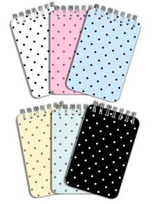 New Polka Dot Pattern Mini Loose-Leaf Notebook - Portable Pocket Size, Suitable For Writing, Memo, Diary, Study And Office, Thoughtful Gift For Teachers On Teacher's Day, Also Great Gift For Graduation, Birthday, Back To School Essential, Back To School Season, Back To School Must-Have, Christmas Gift (Mini Size) - Multicolor - View 5