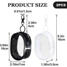 2-1pcs Portable Transparent Zipper Storage Bag, Data Cable Storage Bag, PVC Charging Cable Storage Bag, Multi-Function Earphone Charger Storage Box, Coin Storage Bag, Luggage Accessories, Key Storage Ring, Home Office Travel Essentials - Multicolor - View 7
