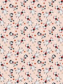1 Roll Of Christmas Gift Wrapping Paper Featuring A Christmas Zebra Pattern;Perfect For Christmas Gift Wrapping,Holiday Party Decor,Home Festive Decoration,DIY Craft,Festive Favour Wrapping Dimensions: 43 Cm X 300 Cm. - A - View 5