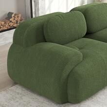 Modular Green 2 Seat Sofa - Modular Corduroy Sofa Frame For Living Room And Lounge - 綠色 2 人座 - 查看 10