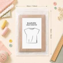 Round Neck Short Sleeve Women's Blouse Sewing Pattern, Kraft Paper Material, 1:1 Scale, Includes Instructions, Size: 0-3 Months To 5-6 Years (62 To 118), Multi-Size Clothing Template, Can Make Girls' Summer T-Shirts, Efficient Tool For Adult Sewing Enthusiasts, Suitable For Beginners' Sewing Pattern Making - A - View 3
