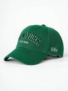 1件中性刺繡 NEW YORK 人造毛棒球帽，可調節休閒戶外帽 - 棒球帽 - 查看 20