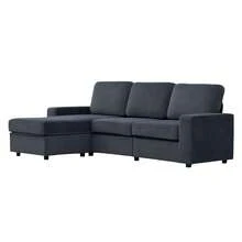 Sofa Grey Made Of Wood For Living Room - 深灰色 3 人座 - 查看 10