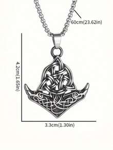 Retro-Style Viking-Celtic Knot Ship Anchor Fashion Men's Pendant Necklace, With A Unique, High-End And Niche Design. - Anchor Pendant Necklace - View 3