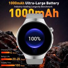Đồng hồ thông minh LIGE: Pin dung lượng siêu lớn 1000mAh, đèn LED, hơn 100 chế độ thể thao, chống nước hàng ngày, dự báo thời tiết, phát nhạc, báo thức, thông báo tin nhắn - Đồng hồ thông minh thể thao ngoài trời đa năng phù hợp cho nam và nữ - Xem 5