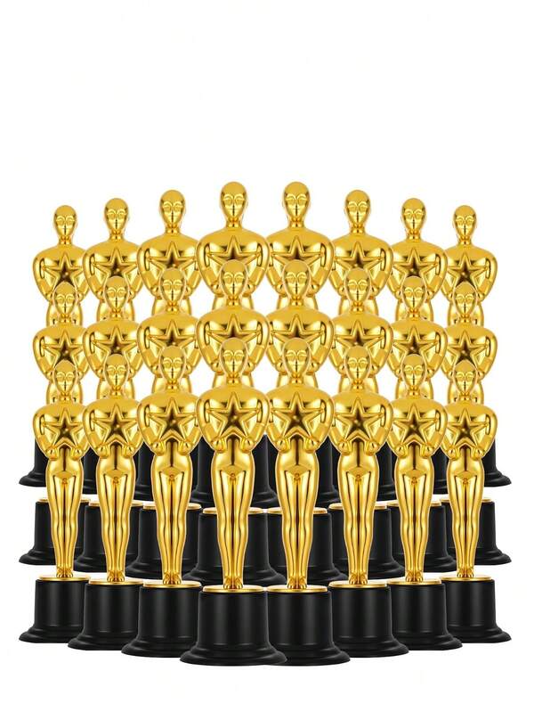 1/6pcs Gold Trophies, Mini Trophy Party Favors, Suitable For Celebrations, Classroom Rewards, Competitions And Party Decorations, Trophies For Children And Teenagers, Little Gold Man Design