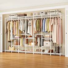 ONBRILL 1Pc Industrial Metal Freestanding Closet System Storage Shelves & Hanging Rods 122.04 Inches Wide 1650LBS Weight Capacity Clothes Rack For Home Bedroom Storage Organization - White - View 11