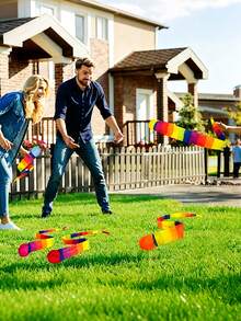 Fun Catch Ball, Aerodynamic Long Tail Design, Rainbow Streamer Ball, Unisex, Colorful Soft Catch Toy, Suitable For Weekend Camping Trips, Outdoor Gatherings, Beach Parties, Sensory Play Equipment, Fun Lawn Games, Outdoor Sports Toys - Multicolor - View 7