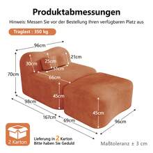 Sofa Orange Made Of Velvet For Living Room And Lounge - 橘色 1 人座 - 查看 7