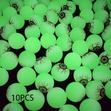 10pcs Floating Dual-Color Rainbow Frosted Elastic Bouncy Balls, Party Games - Multicolor - View 9