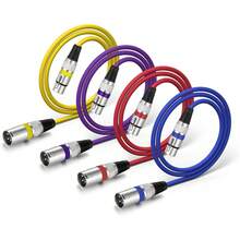 4PCS, Multi-Specification XLR Microphone Cable, XLR Audio Cable, Balanced Microphone Patch Cable, Suitable For Microphone Audio Mixer - XLR Male To Female 3-Pin Balanced Stage Patch Cable, 25FT/15FT/10FT/6FT/3FT, Birthday Gift, Gift, Party - Multicolor - View 16