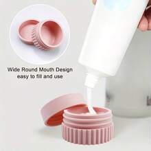 1PC Silicone Travel Container With Lid, Portable Silicone Cream Jar, Travel Powder Box, Travel Toiletry Container, Leak-Proof Refillable Bottle For Body Lotion, Hand Cream, Jewelry Storage Box - Multicolor - View 7