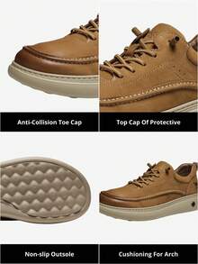 CAMEL CROWN Men's Outdoor Running Shoes, Summer Anti-Slip Comfortable Casual Versatile Jogging Sports Shoes - Khaki - View 4