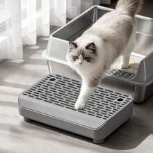 New Cat Litter Mat, Anti-Spill Anti-Tracking Double Layer Litter Pad, Filtering Odor-Proof Leak-Proof Cat Supplies - Multicolor - View 2