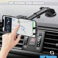 Dudukan Ponsel Mobil, Hitam Multifungsi Universal - Natal - Hadiah Natal - Aksesori Mobil - Mobil - Perlengkapan Mobil - Pemasangan di Dasbor, Ventilasi Udara, Kaca Depan, Gaya Acak - Gaya acak - View 3