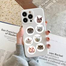 500pcs Funny Internet Meme Cat Expression Graffiti Roll Stickers, 1 Inch Round, 6 Styles To Choose From, Meme Magic Meme Graphics, Perfect For Baking Gift Box Sealing, Souvenir Packaging, Scrapbooking, Children's Reward Stickers, Creative Express Packaging, Market Stall Decoration And More - Multicolor - View 3