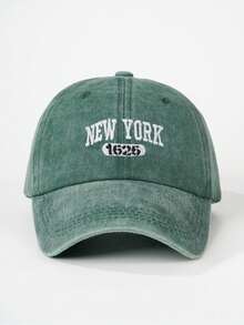 1件中性刺繡 NEW YORK 水洗棒球帽，可調節休閒戶外帽 - 棒球帽 - 查看 21