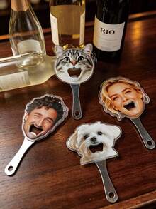 Custom Bottle Opener With Photo Personalized Bottle Opener Pictures,Faces, Pet Photos For Father'S Day, Weddings, Birthdays, Parties, Anniversaries And Other Celebrations - Multicolor - View 5
