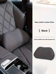 Luxury Car Neck Pillow, Nappa Headrest, Seat Cushion, Neck Support Pillow, Car Seat Pad, Comfortable And Breathable, Lumbar And Neck Support, Exquisite Embroidery, All-Season Use, Car Interior Decoration Accessory - A - View 12