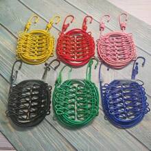 1pc Travel Clothes Hanger With Clips + Brush, Hotel Portable Elastic Retractable 12 Clips Colorful Clothesline - Multicolor - View 11