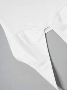 Mystra Women's Solid Color Pleated Slim Fit Halter Neck Camisole Top, Suitable For Casual Wear, Daily, Office White Summer - White - View 6