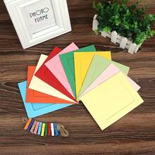 21pcs/Set Bingkai Foto Kertas Vintage dengan Klip Bendera/Spanduk, Dekorasi Rumah untuk Pernikahan, Ulang Tahun Pernikahan, Ulang Tahun, Pesta Liburan, Dekorasi Meja DIY (10 Bingkai + 10 Klip + 1 Tali Rami) - MultiWarna - View 4