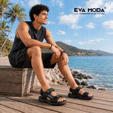 EVA MODAR Men Sandals - Black - View 3
