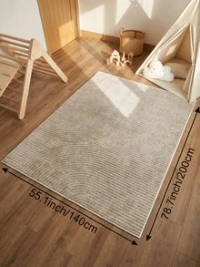 1pc Camel Striped Living Room Rug, Suitable For Kitchen, Dining Room, Bedroom, Room Holiday Decor, Indoor/Outdoor, Office, Lobby, Anti-Slip Doormat, Bathroom Rug, Hallway, Study Gaming Area Rug - Camel - View 13