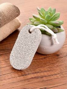1pc Oval Exfoliating Pumice Stone, Volcanic Pumice Foot Scrub Stone With Hanging Ring, Natural Tool For Removing Dead Skin, Rough Surface Quickly Removes Dead Skin, Protects Skin Without Hurting Hands, Efficient Body Care Cleaning Tool - Pumice Stone - View 4