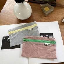 Multifunctional Fabric Storage Bag Student Stationery Pencil Case - Yellow - View 4