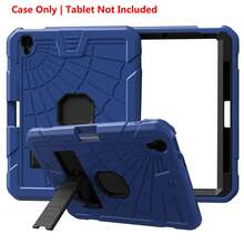 1pc Stock Case Compatible With Ipad Air4/5 Generation 2020/2022(10.9 Inch) Air 5 Gen 10.9 Inch 2022 Air 5 Gen 10.9 Inch Heavy Duty Military Grade Rugged Protective 10.9" 11'' Cover With Built-In Stand For IPad Air 4 10.9 Inch Air4/5 10.9 Inch Tablet Case - Navy Blue + Black - View 11