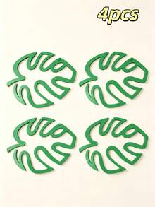 1/2/4pcs Monstera Shaped Plant Support Stakes, Green Plant Fixing Shaping Bracket, Indoor Foliage Vine Anti-Collapse Flower Stand, Minimalist Gardening Support Accessories - Monstera - View 10