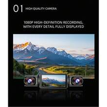 Wifi HD 4-Lens Panoramic Dash Cam, Low Light Night Vision, 360° Panoramic Recording, 4-Camera Recording, Collision Sensor, Equipped With 64Gb Loop Recording, Phone Interconnection, Battery Capacity 150mAh - 4-channel Dash Cam - View 3