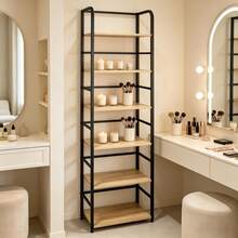 Chic Storage Regal,Pflanzen Display Regal,Bücherregal Mit 6-Layer Regal,Display Regal - 黑色 - 查看 3