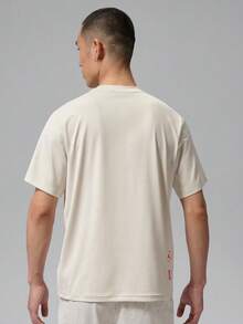 Jordan Kaos Rajut Lengan Pendek Tanpa Kerah Pria AS DF SPT ESS SS TOP DD TIQ7267-104 - Krem - View 2