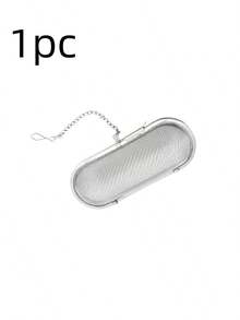 1/2pcs Stainless Steel Reusable Seasoning Strainer, Capsule Tea Infuser, Spice Ball Box With Chain Hook, Soup Filtration Net, Suitable For Loose Leaf Tea, Stew, Brine, Hot Pot, Home Kitchen And Catering Use - Silver - View 12