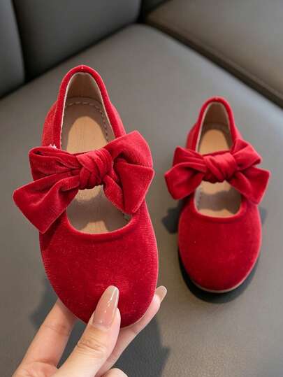 Nuevos Zapatos para Niños de 3-12 Años con Lazo Grande . Zapatos de Princesa para Niños . Zapatos Dulces para Niños | Textura de Terciopelo Suave y de Alta Gama con Ambiente Vintage . Estilo Elegante Vintage | Zapatos para Fotografía de Vacaciones, Uso Diario y Escolar