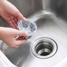 50/100/250/500pcs Fabric Sink Strainer Bags - Disposable Food Waste Collection Bags, Easy Drainage And Cleaning, Kitchen Cleaning Essential - Multicolor - View 1
