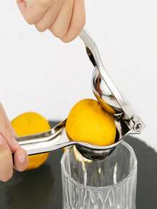 1/2 buah Alat Pemeras Jeruk Manual, Alat Pemeras Jeruk Lemon Stainless Steel, Alat Ekstraksi Jus Buah untuk Penggunaan Rumah Tangga - Perak - View 1