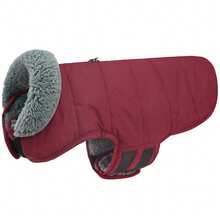 Dog Winter Coat, Warm Fleece Vest With Built-In Drawstring Holes And Reflective Strips, Suitable For Small And Medium Dogs In Cold Weather And Snow - Burgundy - View 11