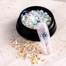 2/1pcs Laser Bubble Effect Nail Glitter, Iridescent Bubble Effect Nail Decoration, Transparent Flake Nail Art Decor (Suitable For Nail Salon And DIY Use) - Multicolor - View 8
