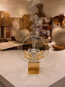 New Al-Heba Incense Burner, An Elegant Gulf-Style Design Incense Burner Suitable For Agarwood And Incense, Fitting Your Elegance And Home, Whether For Couples' Daily Personal Use Or Gatherings With Friends And Guests. Suitable For Councils, Receptions And Home Hospitality. Suitable As A High-End Incense Gift For Brides, Occasions, Distribution And More. - Champagne Crystal Incense Burner With Handle - View 6