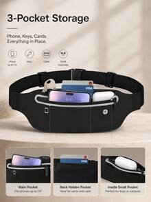 Running And Cycling Waist Bag, Glowmode Slim, Fitness Phone Storage Pouch - Multicolor - View 5