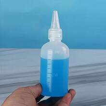 1/3 Buah Botol Plastik Semi-Transparan Ujung Lancip, Botol Perjalanan Portabel dengan Skala, Botol Dispenser Cairan Isi Ulang, Botol Pipet Cairan - Clear - View 8