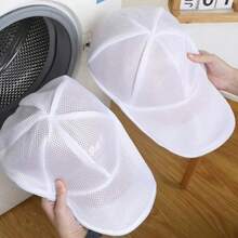 1pc Washing Machine Hat Cleaning Cage, Hat Cleaner With Mesh Bag, Baseball Cap Washing Cover, Suitable For Cleaning Various Hats - Multicolor - View 4