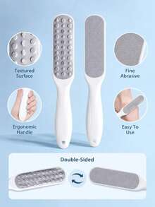 1pc "2-In-1" Painless Stainless Steel Foot Scraper & Callus Remover, For Removing Dead Skin, Calluses, Exfoliating, Scraping Foot Skin, SPA Foot Care, Foot Treatment, Anti-Splash Foot Scrubbing, Replaceable Coarse & Fine Dual Grinding Heads - Multicolor - View 5